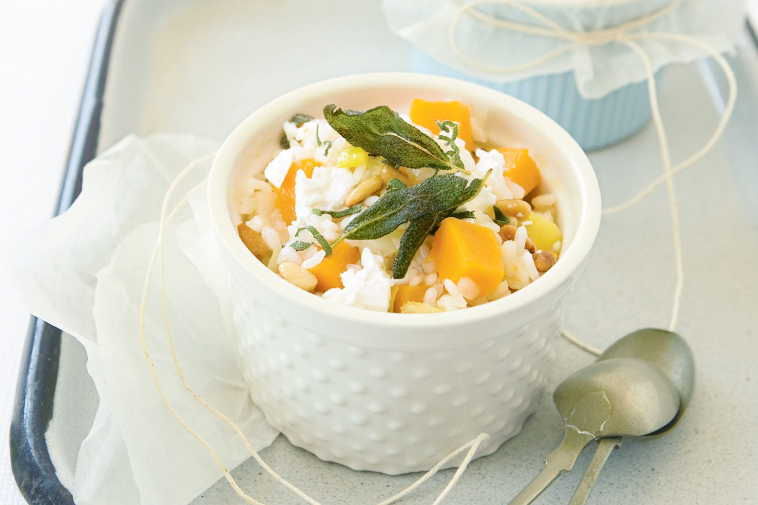 Roast Pumpkin, Spinach + Feta Risotto & Chicken Pie - FODMAPPED FOR YOU
